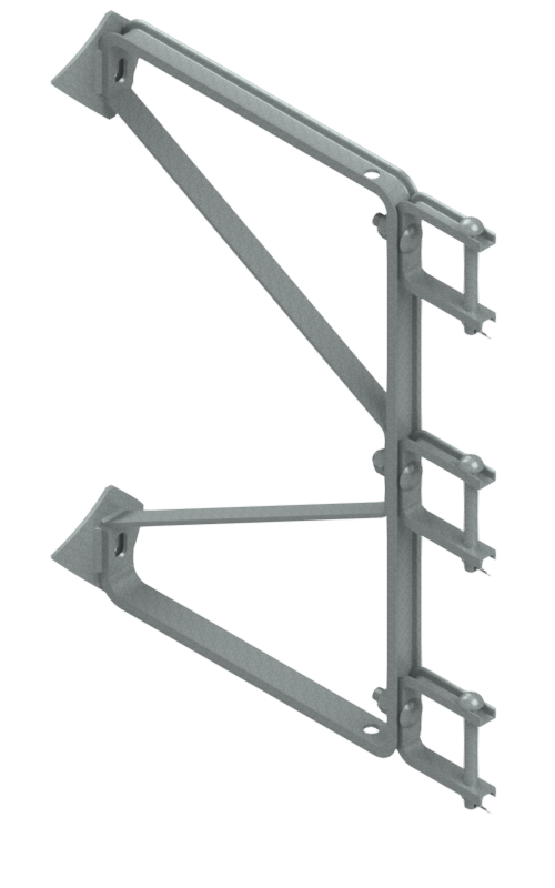 Stand-off Bracket, 18″, Galvanized Steel for Triple Conduit Mount