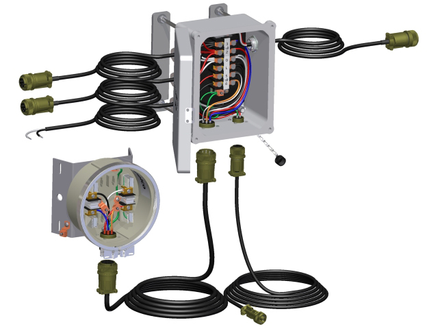 Capacitor Bank Junction Box Assy J62 Configuration<br>Lindsey Sensor Cable