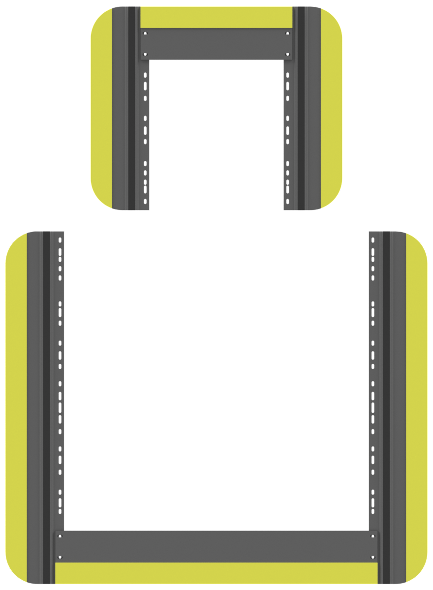 BK-8005 Universal 5- Section Cluster Backplate, AeroFlex Dual Durometer PVC