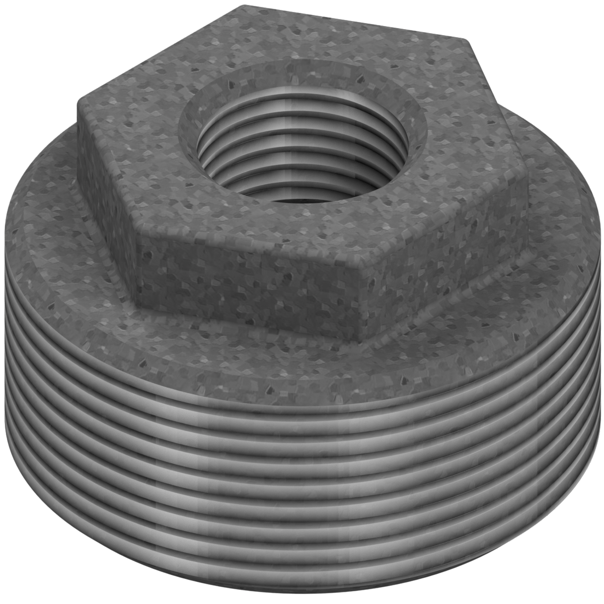 SE-0577-GLV Reducer Bushing, 1-1/2″ NPT x 1/2″ NPT Galvanized Iron