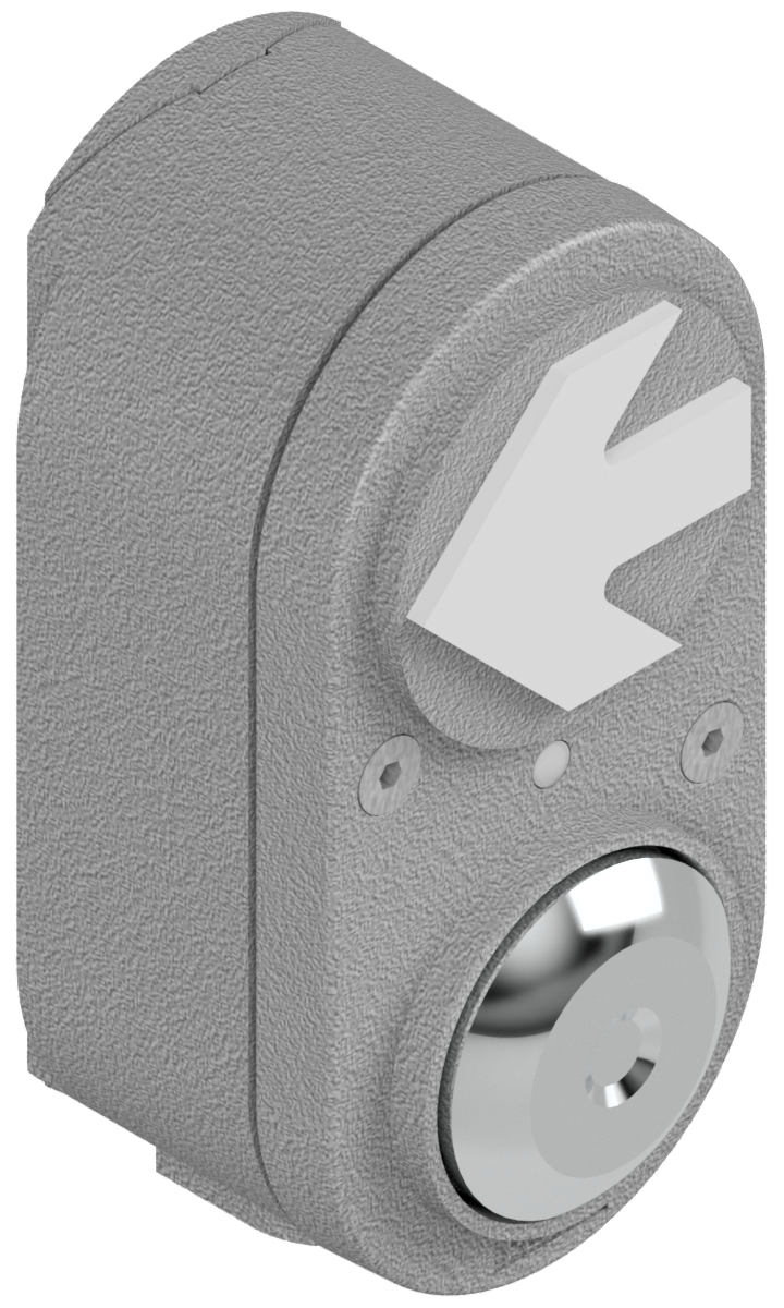 SE-2040 Push Button Assy, Flat Back Mount, Alum Oval w/ Directional Arrow Mechanical Switch