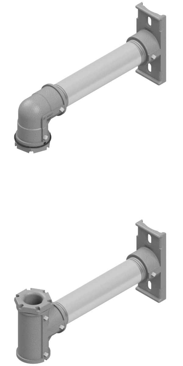SE-3215-10 1-Way Upper & Lower Arm Assy, 10″ Nipples, Universal Hub Plates, Alum