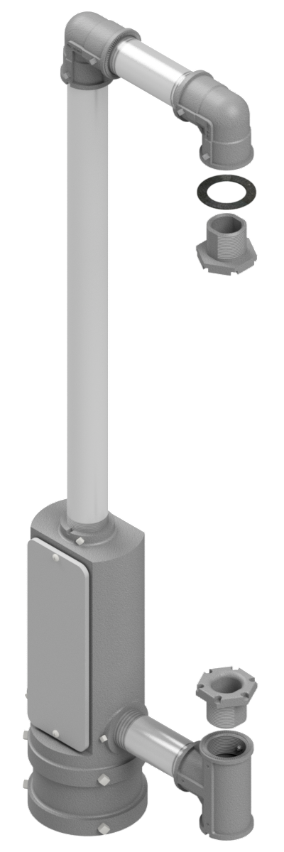 SE-3270 Terminal Compartment Assy, 1-Way, Alum for 4-½” OD Pole Cast Nipple