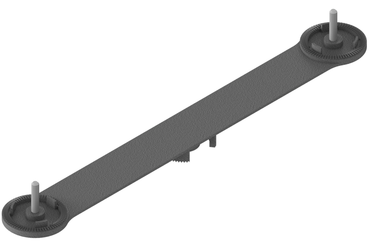 SE-4010 Lower Arm, 2-Way 16-1/2″ CTC Single Stud Serrated, Alum