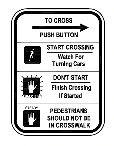 SF-1018 Pedestrian Signs Custom
